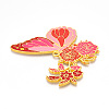 Rack Plating Alloy Enamel Big Pendants LS-ENAM-N056-399G-G-2