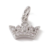 Brass Micro Pave Cubic Zirconia Charms ZIRC-F132-96P-1