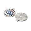 Alloy Rhinestone Pendants FIND-B051-07P-2