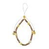 Dyed Natural Banded Agate & Wood Round Beaded Phone Hand Strap Chains HJEW-JM03365-01-2