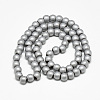 Electroplate Non-magnetic Synthetic Hematite Beads Strands G-Q486-87E-2