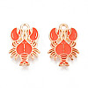 Marine Animals Alloy Enamel Pendants ENAM-T022-34I-1