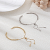 2Pcs 2 Colors Brass Chain Bracelet Making KK-LP0001-99-1