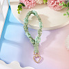 Cotton Braided Flower Pendant Decorations AJEW-TAC0030-032G-02-4