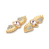 Rack Plating Alloy Rhinestone Charms PALLOY-O106-03G-01-2