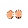 Brass Pendant Cabochon Settings FIND-WH0100-80KCG-1