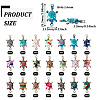 42Pcs 21 Colors Alloy Enamel Connector Charms ENAM-TA0001-78-3