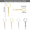 AHADEMAKER 32Pcs 4 Colors Alloy Keychains KEYC-GA0001-10-2