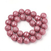 Electroplate Shell Pearl Beads Strands SHEL-T005-10H-2