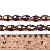Electroplate Transparent Glass Beads Strands GL-N002-01A-A15-4
