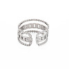 Non-Tarnish 304 Stainless Steel Curb Chain Shape Open Cuff Ring for Women RJEW-S405-228P-2