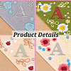 Gorgecraft 4Pcs 4 Style Letter A Felt Embroidery Corner Bookmarks FIND-GF0005-04-6