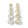 Brass Pave Cubic Zirconia Pendants KK-G462-52KCG-1