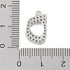 Rack Plating Brass Micro Pave Clear Cubic Zirconia Pendants KK-A224-03C-P-3