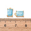 Brass Pave Cubic Zirconia Charms CU-K002-40G-B-3