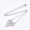 Non-Tarnish 201 Stainless Steel Pendant Necklaces NJEW-T009-JN106-1-40-2