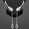 Alloy Tassel Stud Earrings WG6752E-01-1