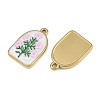 Printed 304 Stainless Steel Enamel Pendants SA-CBA1ED9-16G-01-2