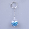 Shell and Sequins Plastic Ball Keychain KEYC-JKC00201-3