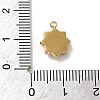 304 Stainless Steel with Crystal Glass Rhinestone Charms STAS-L022-264G-01-3
