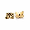 Tibetan Style Alloy Bead Caps TIBEB-Q018-AG-FF-2