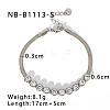 304 Stainless Steel Pave Clear Cubic Zirconia Tennis Bracelets WGF0689-02-1