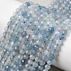 Natural Aquamarine Beads Strands G-F509-10-4mm-1