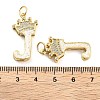 Brass Micro Pave Clear Cubic Zirconia Pendants KK-G498-01J-02-3