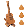 1 Set Guitar Shaped Wood Guitar Pick Box Holder Collector with Magnetic Clasps CON-CA0001-026-1