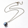 Glass Pendant Necklace NJEW-D281-B-08AB-2