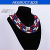 Polymer Clay Rhinestone Round Beaded Necklaces NJEW-SW00049-01-2
