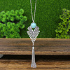 Alloy with Synthetic Turquoise Pendant Necklaces & Dangle Earrings Sets FS-WG5ED6E-01-3