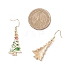 10 Pairs Alloy Enamel Christmas Tree Dangle Earrings EJEW-JE06538-4