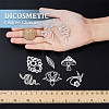 DICOSMETIC 60Pcs 6 Style 201 Stainless Steel Pendants STAS-DC0014-26-3