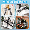 Polyester Stripe Pattern Ribbon OCOR-WH0078-526B-02-5