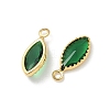 Brass Glass Charms KK-Z136-33G-01-2