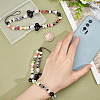 2Pcs Colorful Beads Plastic Pearl Heart Beaded Chain Moblie Straps AJEW-AR0001-61-3