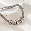 304 Stainless Steel Mesh Chain Bracetls for Women BJEW-Z087-16P-2