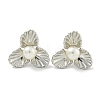 Flower 304 Stainless Steel Stud Earrings EJEW-G400-18P-2