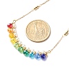 Shell Pearl & Faceted Glass Beads Pendant Necklace for Teen Girl Women X1-NJEW-TA00012-5