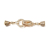 Brass Micro Pave Clear Cubic Zirconia Fold Over Clasps CU-CBA4292-02G-1