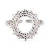 Non-Tarnish 304 Stainless Steel Donut Open Cuff Ring for Women RJEW-C025-21P-3