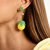 Bohemia Raffia & Alloy Stud Dangle Earrings WG3AA71-03-1