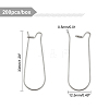 304 Stainless Steel Hoop Earring Settings STAS-UN0018-22P-5