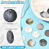 10Pcs Natural Black Lip Shell Pendants SSHEL-YW0001-18-2