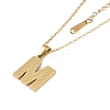 Ion Plating(IP) Initial Letter 304 Stainless Steel Pendant Necklaces NJEW-M199-01G-M-1