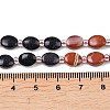 Natural Red Jasper & Lemon Jade & Synthetic Goldstone & Blue Goldstone & Blue Lace Agate Beads Strands G-Z135-A05-6
