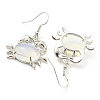 Natural & Synthetic Mixed Gemstone Crab Dangle Earrings G-Z033-13P-3