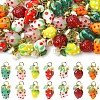 5Pcs Handmade Lampwork Pendants PALLOY-YW00108-04A-2