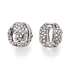 Alloy Rhinestone European Beads FIND-N009-09P-1